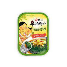 SM-PERILLA LEAVES IN SOY SAUCE (CAN) MIL 70G 우리엄마 깻잎 깨끗한맛 (통조림)