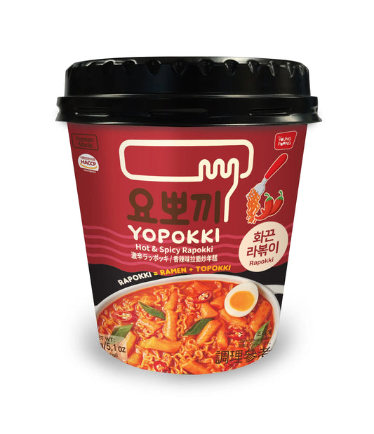 YOPOKKI HOT & SPICY RAPOKKI CUP 145GM