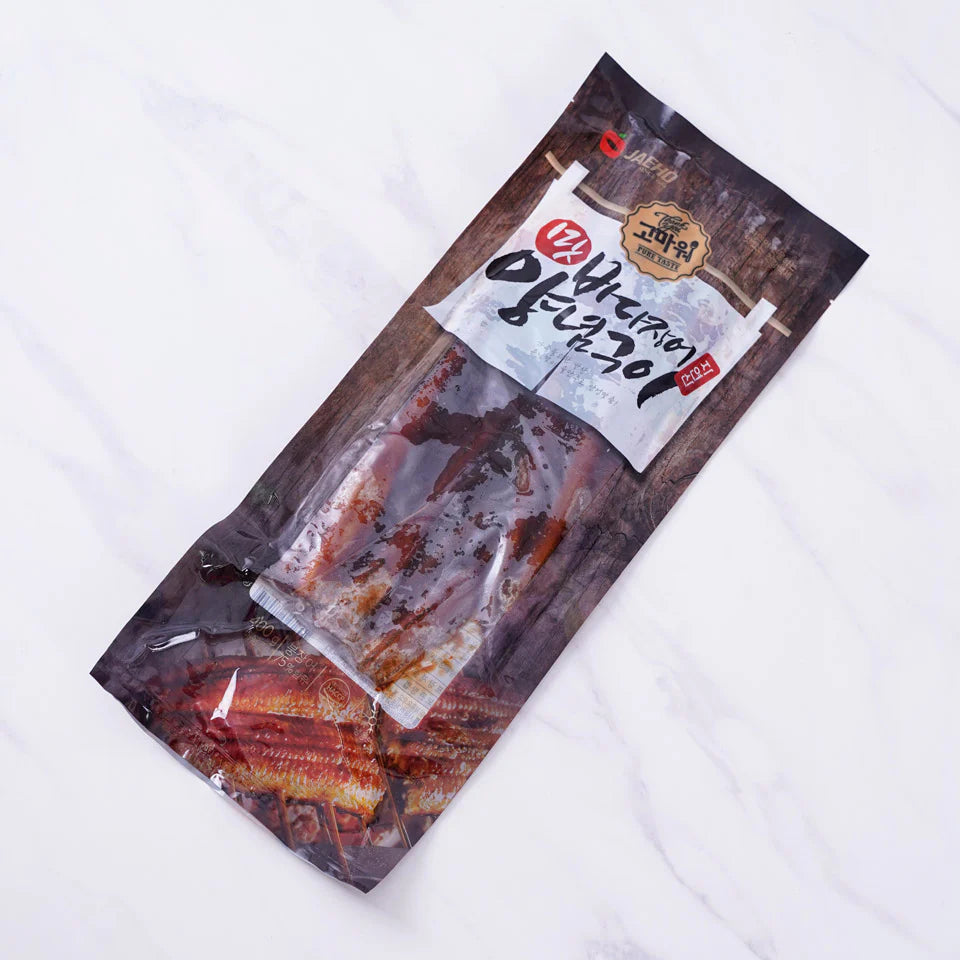 JAEHO SEASONED SEA EEL 400G (BADAJANGEO)바다장어양념(진공)(4~6미)수입산 400g)