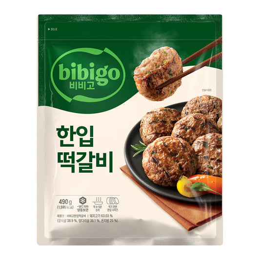 BIBIGO MINI TTEOKGALBI 490G (E) 비비고 한입떡갈비 490g)