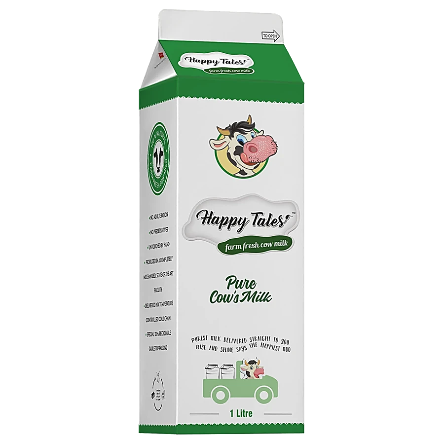 HAPPY TALES PURE COW MILK 1LT
