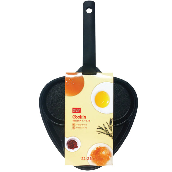 COOKIN CLOVER 3-SPACE EGG PAN 22*21CM