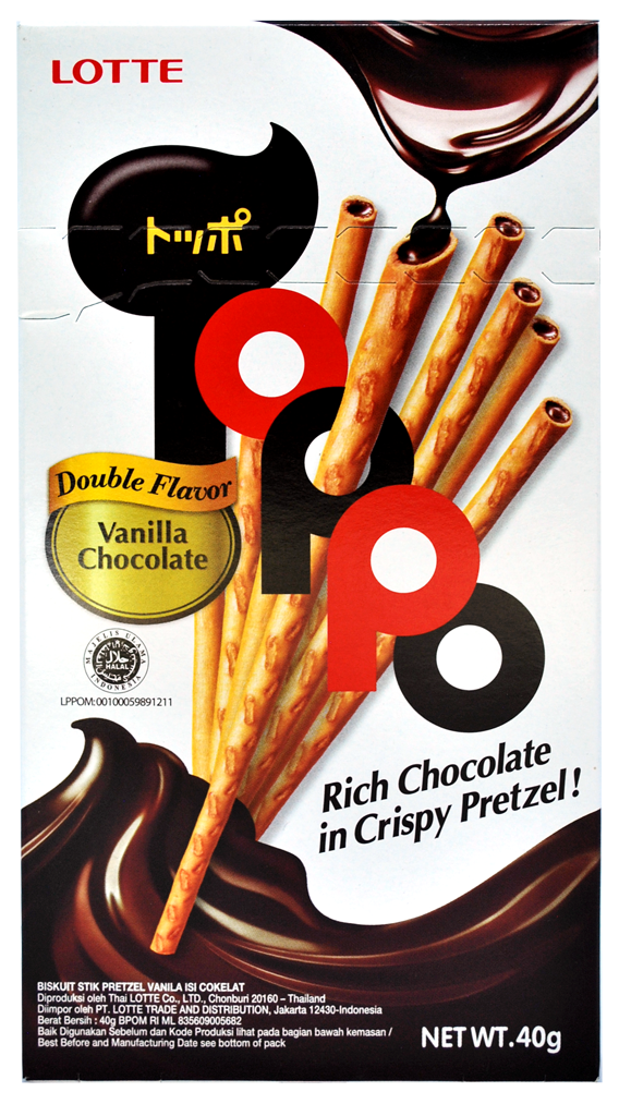 LOTTE TOPPO VANILLA CHOCOLATE 40 GM