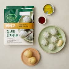 BIBIGO MANDU STEAMED POTATO 400G*2(E)비비고/찰보리감자만두 400G*2/냉동)