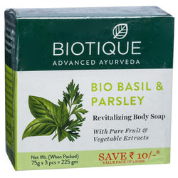 Sm-Biotique Basil &Parsely soap 75G X 3PCS