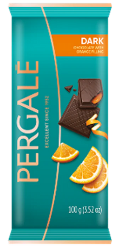 DARK CHOCOLATE WITH ORANGE FILLING BAR 100GM