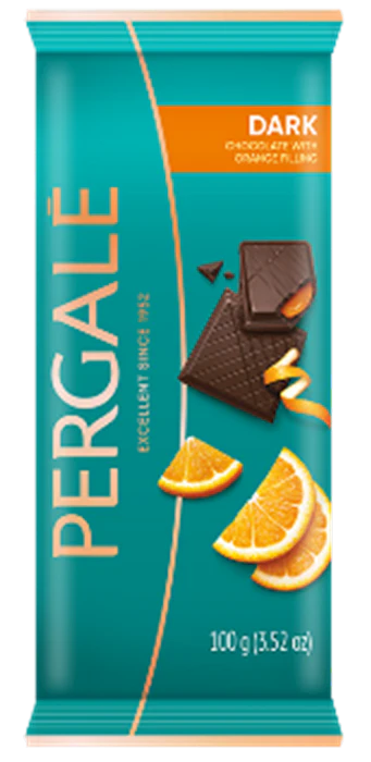 DARK CHOCOLATE WITH ORANGE FILLING BAR 100GM
