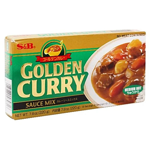 S&B GOLDEN CURRY SAUCE MIX  MEDIUM 220G