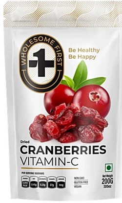 WHOLESOME FIRST DRIED CRANBERRIES 200G