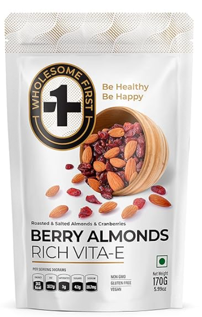 WHOLESOME FIRST BERRY ALMONDS 170G