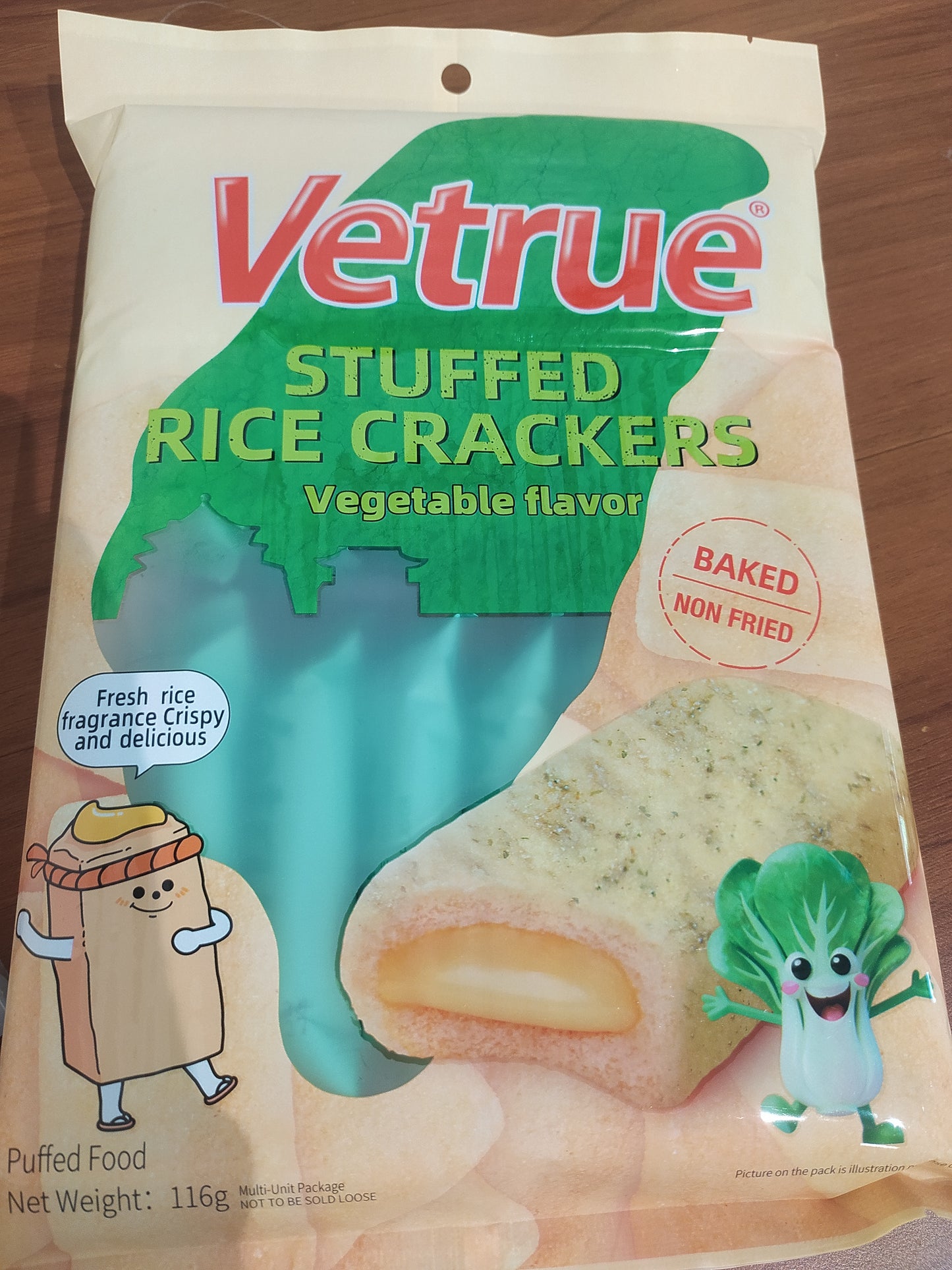 VETRUE STUFFED RICE CRACKER VEGETABLE 116 GM