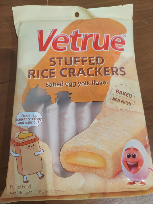 VETRUE STUFFED RICE CRACKER EGG SALTED 116 GM