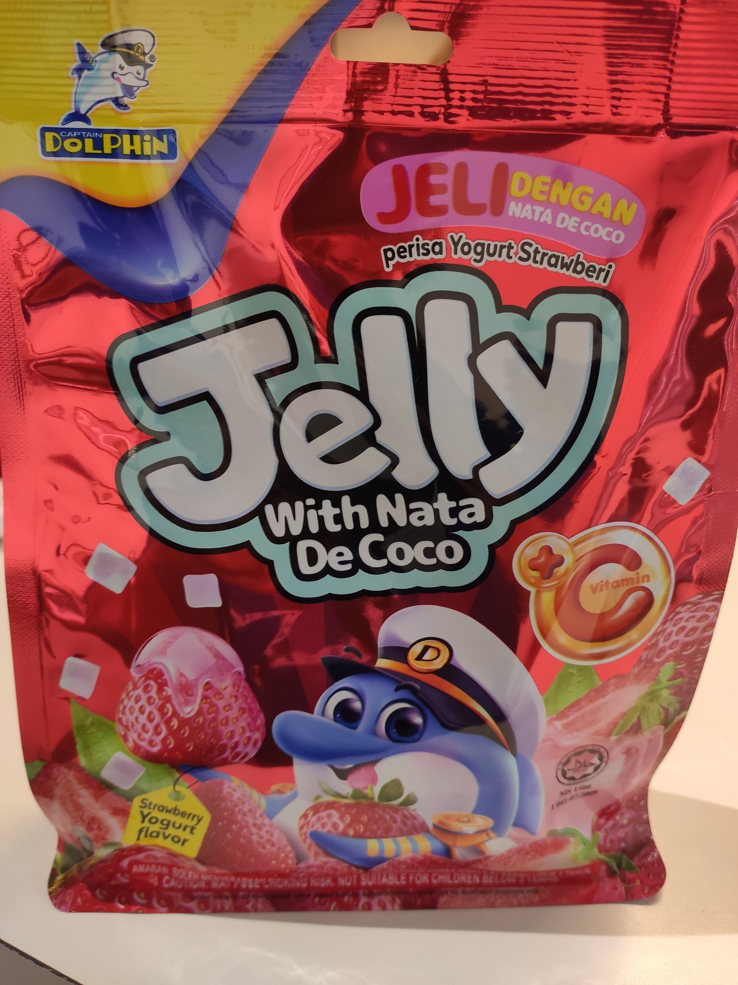 DOLPHIN JELLY STRAWBERRY YOGURT 32GM*10 CUPS