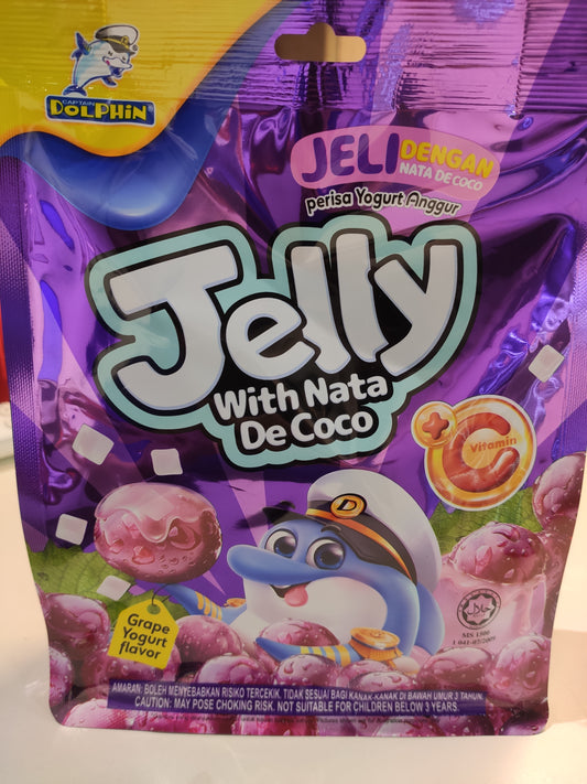 DOLPHIN JELLY GRAPE YOGURT 32GM*10 CUPS