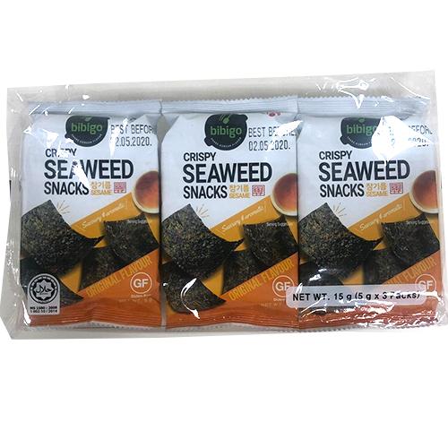 SM-BIBIGO CRISPY SEAWEED SNACKS ORIGINAL15G( 비비고 스낵김 오리지널)