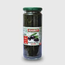 HABIT BLACK SLICED OLIVES 430 GM