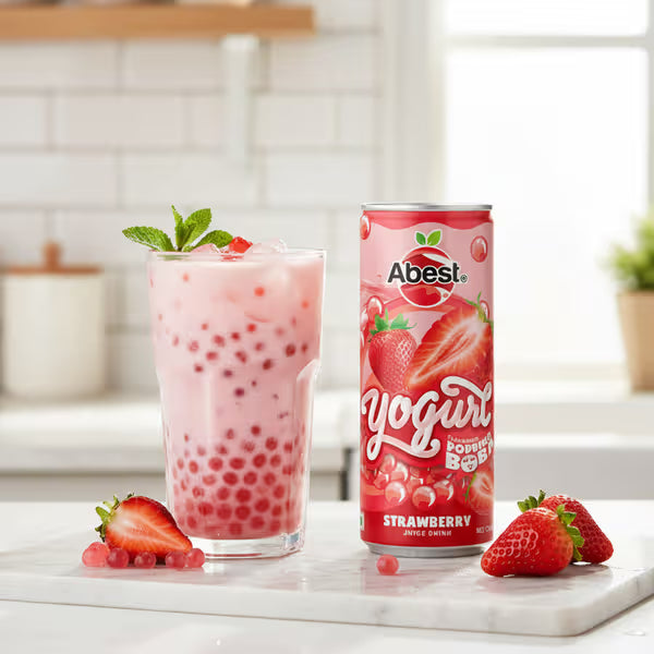 Abest Yogurt Boba Strawberry Juice 320ml