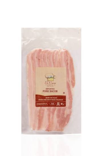 LA CARNE IMPOTED PORK BACON SLEEVELESS 150 GM